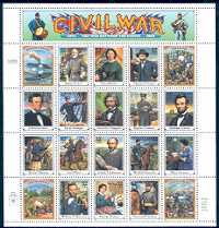 Civil War IssueUnited States, 1995Mint Sheet of 20 Stamps